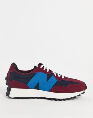 New Balance 327 trainers in black red and blue | WS327CA | FOOTY.COM