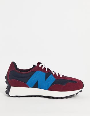 New Balance New Balance 327 trainers in black red and blue