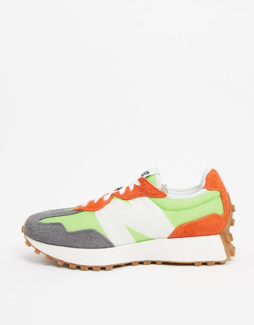 new balance 327 green and orange