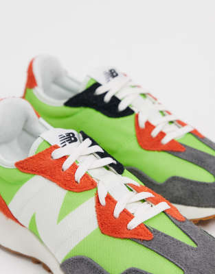 new balance 327 orange green