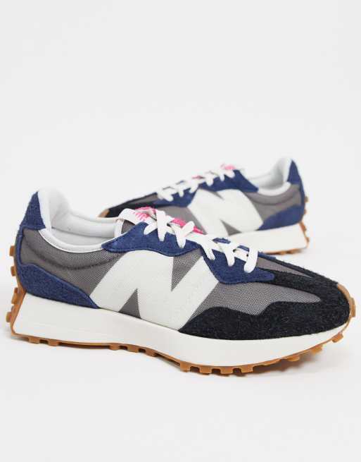 New Balance 327 trainers in navy and grey