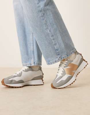  327 trainers in off white and gold metallic