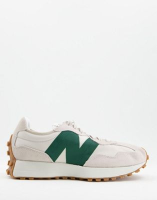 New Balance 327 trainers in off white and green | ASOS