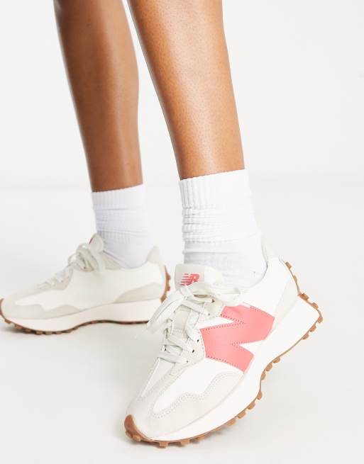 New Balance 327 trainers in off white and pink | ASOS