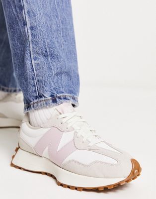 New Balance 327 trainers in off white and pink | ASOS
