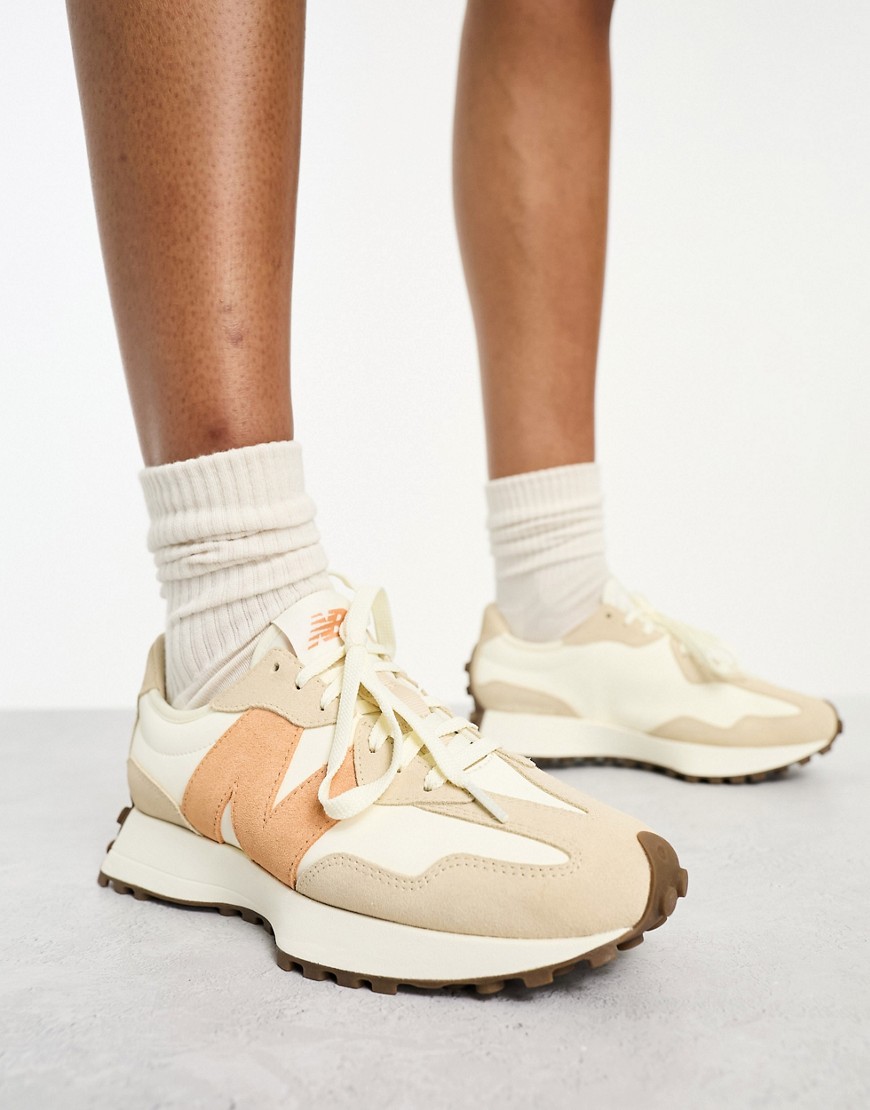 New Balance 327 trainers in off white & tan