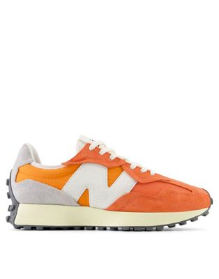 New Balance 327 trainers in orange