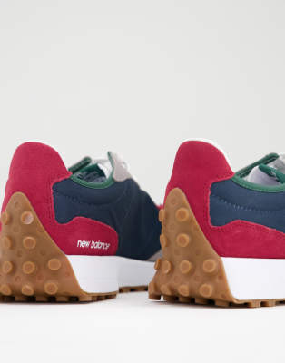 new balance 327 blue red