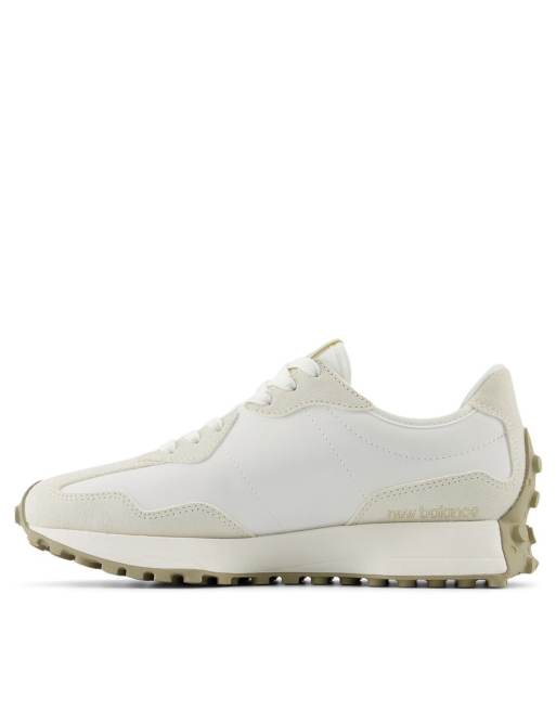 New Balance 327 trainers in white and cream, 4 of 4
