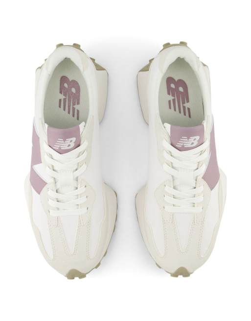 Balance 327 New Balance Blanche Et Or New Balance 327 Trainers In