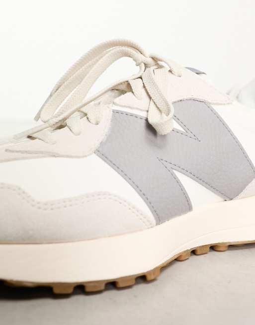 New Balance 327 trainers in white & grey, 4 of 4
