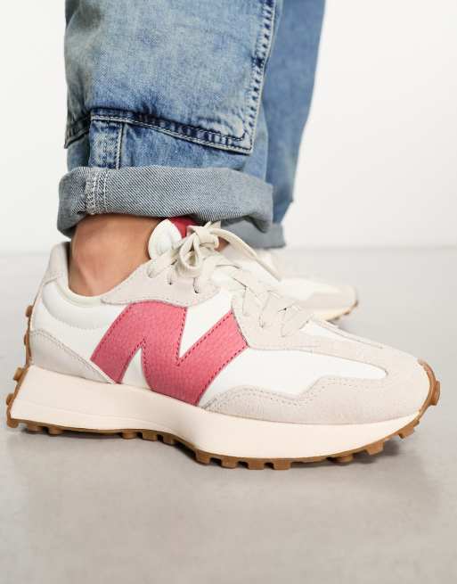 New balance 327 hot sale rosa e branco