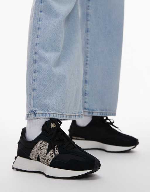 New Balance – 327 – Unisex-Sneaker in Schwarz und mit Leopardenmuster, 5 von 5