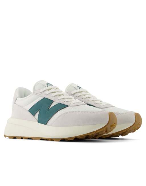 New Balance - 370 - Baskets - Blanc cassé/vert, 2 de 4