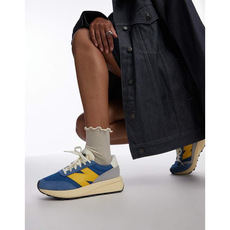 New Balance 370 Sneakers blu e gialle ASOS