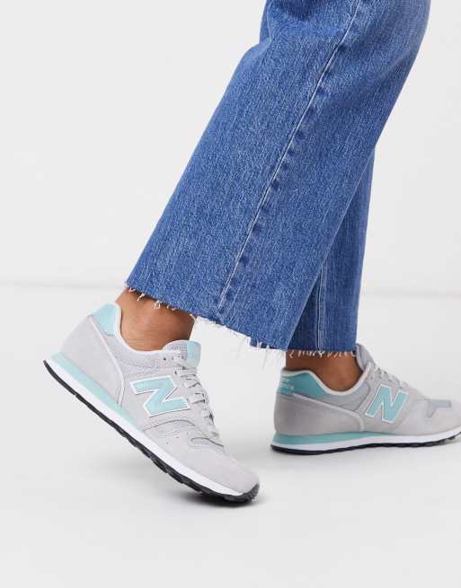 New balance grise et on sale turquoise