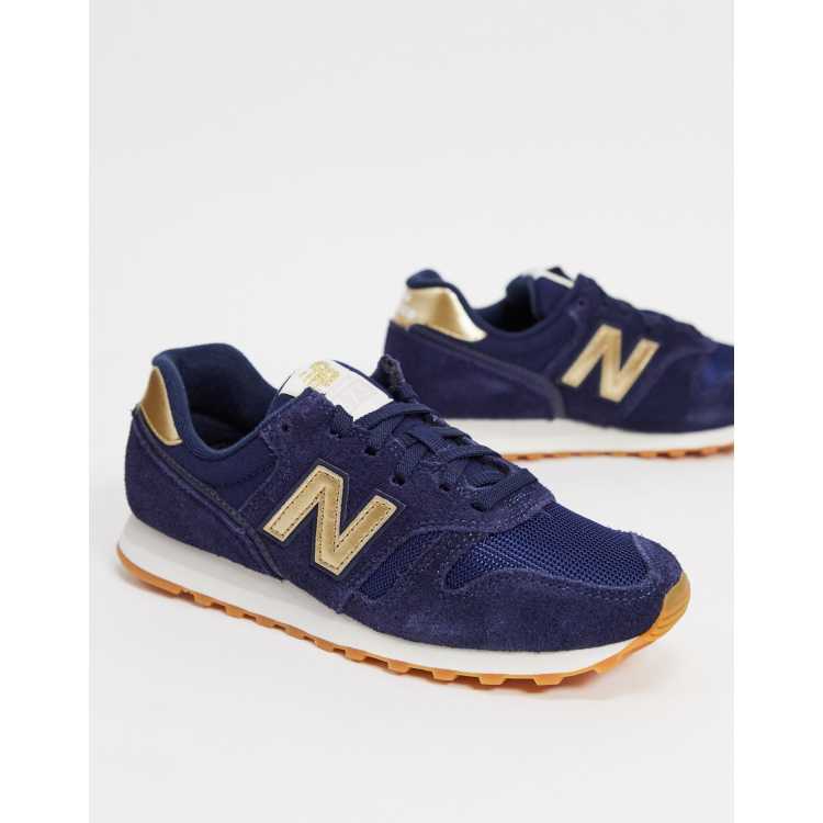 New balance bleu marine et or shop femme