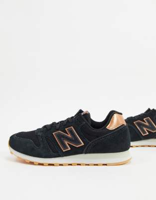 basket new balance noir et rose