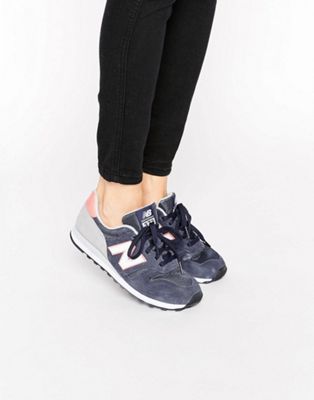 Balance 373 Navy And Pink Trainers | ASOS