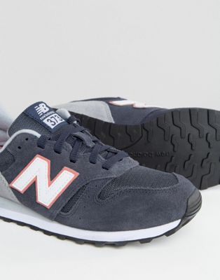 Balance 373 Navy And Pink Trainers | ASOS