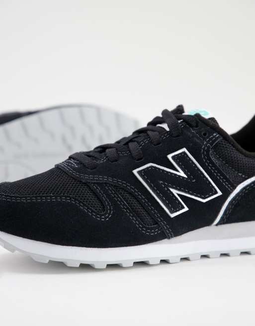 Womens black shop new balance 373