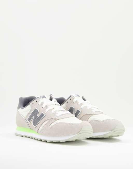 New Balance - 373 - Sneakers in grijs en neongroen