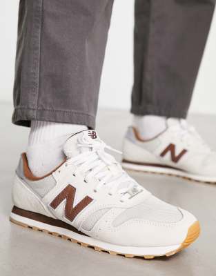 New Balance 373 Sneakers In Off White And Brown | ASOS