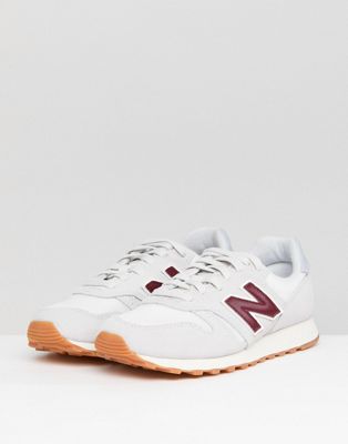 new balance 373 suede trainers in burgundy