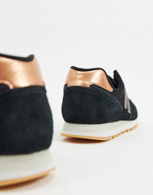new balance womens black and rose gold