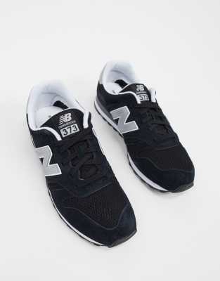 new balance 373 black suede