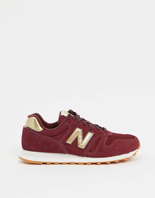 Burgundy and shop gold new balance