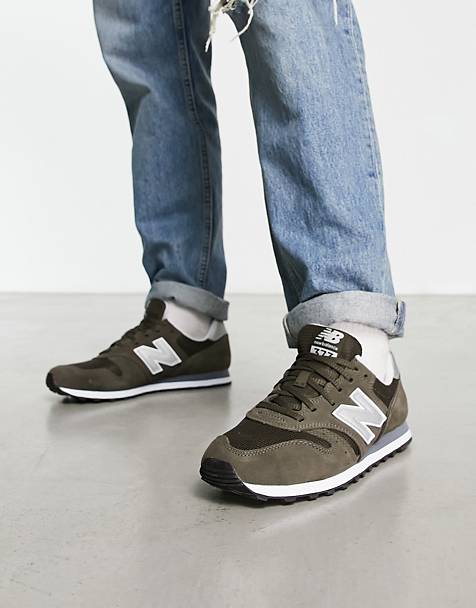 New Balance 373 trainers in khaki and off white