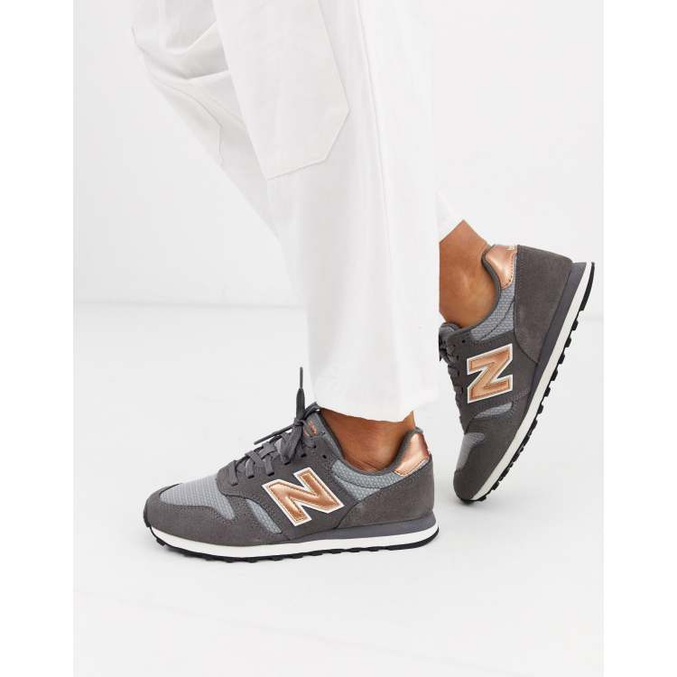 New balance 373 sales womens black rose gold