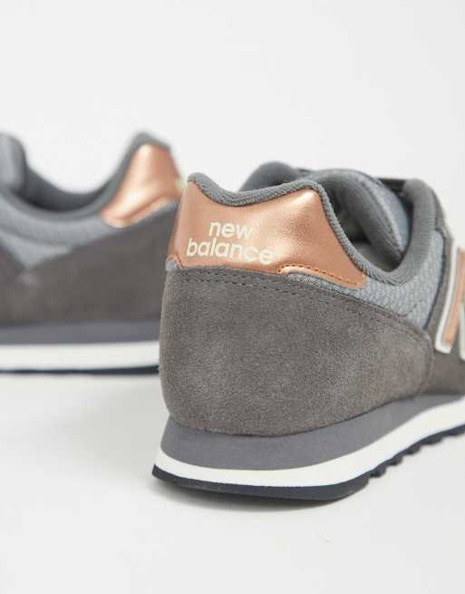 Grey and rose 2025 gold new balance trainers