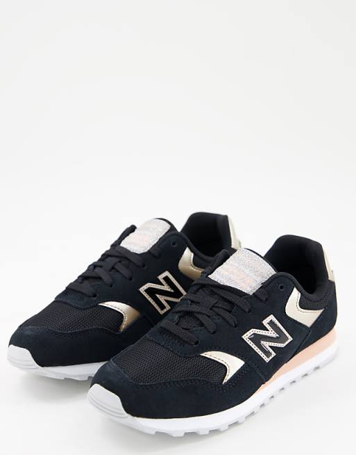 New Balance - 393 - Baskets - Noir/or rose New Balance - 393 - Baskets - Noir/or rose