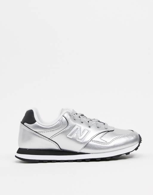 New Balance – 393 – Metalliskt silverfärgade sneakers