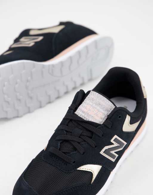 New balance black hot sale with rose gold