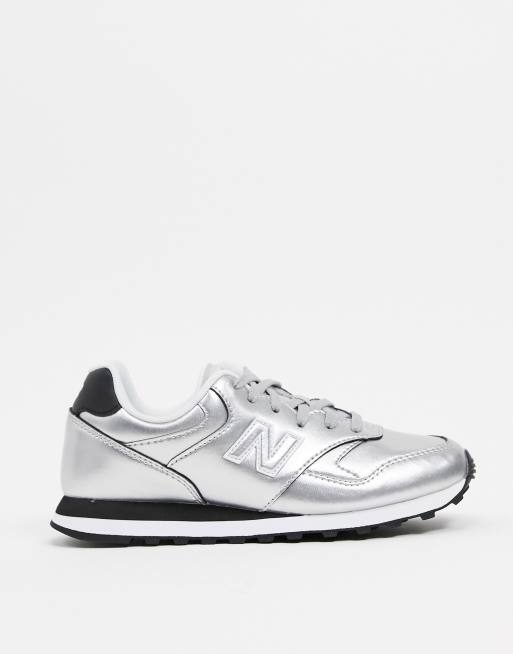 New Balance 393 trainers in metallic silver