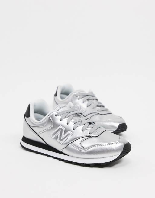 New balance sales metallic silver