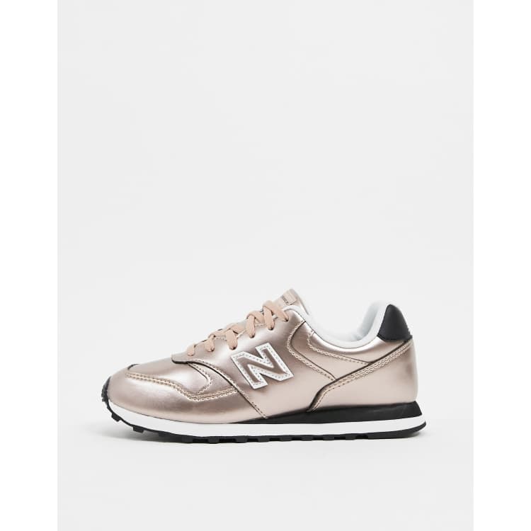 New balance gray sales and rose gold