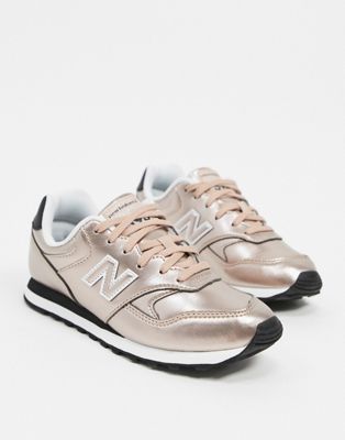 New Balance 393 trainers in rose gold 