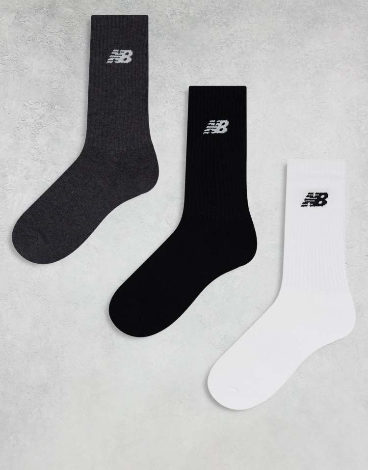 New Balance - 3er-Pack Crew-Socken in verschiedenen Farben mit Logo-Bunt