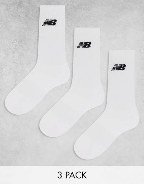 New Balance – 3er-Pack Crew-Socken in Weiß mit Logo - view 1