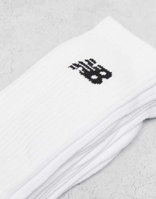 New Balance – 3er-Pack Crew-Socken in Weiß mit Logo, 4 von 4