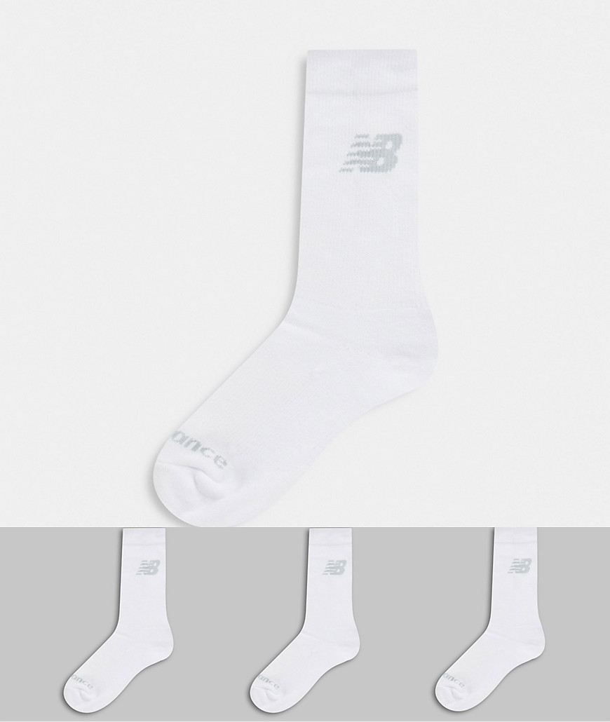 New Balance – 3er-Pack Crew-Socken in Weiß