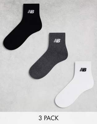 New Balance - 3er-Pack mittelhohe Socken in verschiedenen Farben mit Logo-Bunt