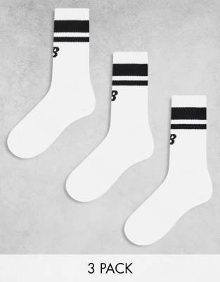 New Balance - 3er-Pack Socken in Weiß mit Logo