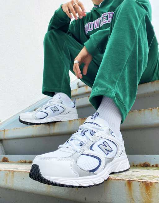 New Balance 408 Sneakers In White And Silver Asos