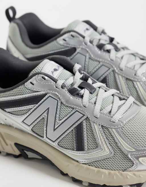 New Balance 410 sneakers in grijs en blauw, 3 van 5