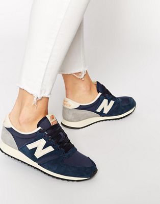 new balance 420 baby blue vintage trainers